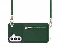 Solidenz Crossbody Wallet Case met Koord - Samsung Galaxy A57 Hoesje Donkergroen