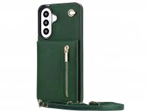 Solidenz Crossbody Wallet Case met Koord - Samsung Galaxy A57 Hoesje Donkergroen