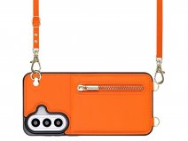 Solidenz Crossbody Wallet Case met Koord - Samsung Galaxy A57 Hoesje Oranje