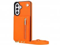 Solidenz Crossbody Wallet Case met Koord - Samsung Galaxy A57 Hoesje Oranje