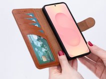 Solidenz Top Grain Leather Wallet Cognac - Samsung Galaxy A57 Hoesje Leer