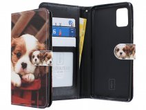 Book Case Mapje Hond Puppy - Samsung Galaxy A71 hoesje