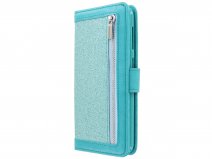 Glitsie Zip Case met Rits Turquoise - Samsung Galaxy A71 hoesje