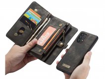 CaseMe 2in1 Wallet Ritsvak Case Zwart - Samsung Galaxy A72 Hoesje