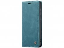 CaseMe Vintage BookCase Blauw - Samsung Galaxy A73 hoesje