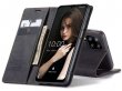 CaseMe Vintage BookCase Zwart - Samsung Galaxy M12 hoesje