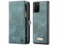CaseMe 2in1 Wallet Ritsvak Case Blauw - Samsung Galaxy Note 20 Hoesje