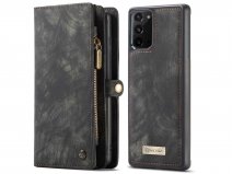 CaseMe 2in1 Wallet Ritsvak Case Zwart - Samsung Galaxy Note 20 Hoesje