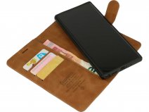 CaseMe 2in1 Magnetic Bookcase Cognac - Samsung Galaxy Note 20 Ultra Hoesje