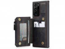 CaseMe Backcase Wallet Zwart - Samsung Galaxy Note 20 Ultra hoesje