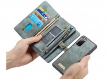 CaseMe 2in1 Wallet Ritsvak Case Blauw - Samsung Galaxy S20 FE Hoesje