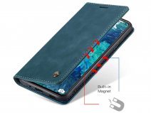 CaseMe Vintage BookCase Blauw - Samsung Galaxy S20 FE hoesje