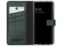Selencia Leren Booktype Case Groen - Samsung Galaxy S20 FE hoesje