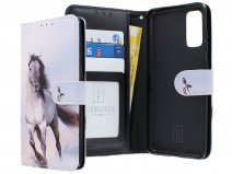 Book Case Mapje Paarden Print - Samsung Galaxy S20 hoesje