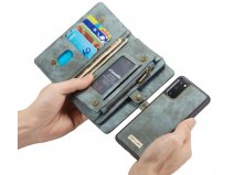 CaseMe 2in1 Wallet Ritsvak Case Blauw - Samsung Galaxy S20 Hoesje