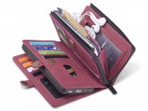 CaseMe Multi Wallet Ritsvak Case Rood - Samsung Galaxy S20 Hoesje