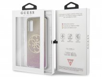 Guess 4G Glitter TPU Case Gold Pink - Samsung Galaxy S20 hoesje