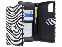 Book Case Mapje Zebra Print - Samsung Galaxy S20+ hoesje