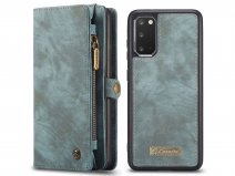 CaseMe 2in1 Wallet Ritsvak Case Blauw - Samsung Galaxy S20+ Hoesje