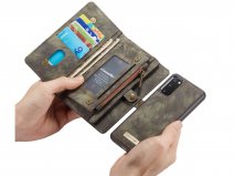 CaseMe 2in1 Wallet Ritsvak Case Zwart - Samsung Galaxy S20+ Hoesje