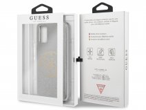 Guess 4G Glitter TPU Case Silver - Samsung Galaxy S20+ hoesje