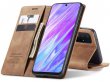 CaseMe Vintage BookCase Tan - Samsung Galaxy S20 Ultra hoesje