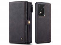 CaseMe Multi Wallet Ritsvak Case Zwart - Samsung Galaxy S20 Ultra Hoesje