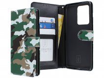 Book Case Mapje Camouflage - Samsung Galaxy S20 Plus hoesje