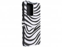 Book Case Mapje Zebra Print - Samsung Galaxy S20 Ultra hoesje