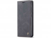 CaseMe Vintage BookCase Zwart - Samsung Galaxy S21 FE hoesje