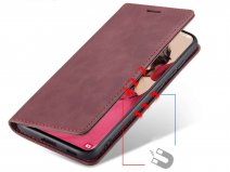 Just in Case Vintage BookCase Rood - Samsung Galaxy S21 FE hoesje