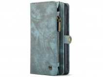 CaseMe 2in1 Wallet Ritsvak Case Blauw - Samsung Galaxy S21 Hoesje