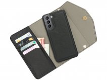 Casetastic Saffiano 2in1 Clutch Case Zwart - Samsung Galaxy S21 hoesje