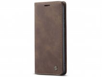 CaseMe Vintage BookCase Coffee - Samsung Galaxy S21+ hoesje