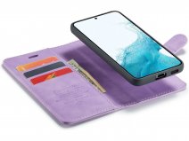 CaseMe 2in1 Magnetic Bookcase Paars - Samsung Galaxy S22 Hoesje
