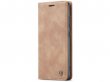 CaseMe Vintage BookCase Tan - Samsung Galaxy S22 hoesje