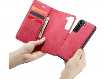 CaseMe 2in1 Magnetic Bookcase Fuchsia - Samsung Galaxy S22+ Hoesje