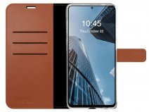 Valenta Leather Bookcase Bruin - Samsung Galaxy S22+ hoesje