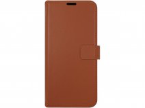 Valenta Leather Bookcase Bruin - Samsung Galaxy S22+ hoesje