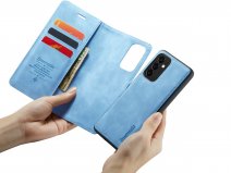 CaseMania 2in1 Magnetic Bookcase Lichtblauw - Samsung Galaxy S22 Ultra Hoesje