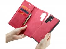 CaseMe 2in1 Magnetic Bookcase Fuchsia - Samsung Galaxy S22 Ultra Hoesje