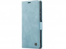 CaseMe Vintage BookCase Aqua - Samsung Galaxy S22 Ultra hoesje