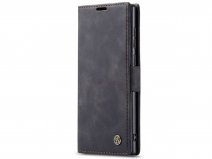 CaseMe Vintage BookCase Zwart - Samsung Galaxy S22 Ultra hoesje