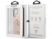 Guess Big 4G Monogram Case Roze - Samsung Galaxy S22 Ultra hoesje