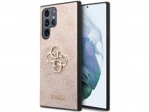 Guess Big 4G Monogram Case Roze - Samsung Galaxy S22 Ultra hoesje