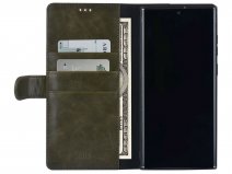 Uniq Bookcase Donkergroen - Samsung Galaxy S22 Ultra hoesje