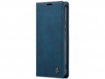 CaseMania Vintage Slim Bookcase Donkerblauw - Samsung Galaxy S23 FE hoesje