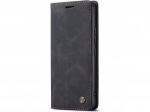 CaseMania Vintage Slim Bookcase Zwart - Samsung Galaxy S23 FE hoesje