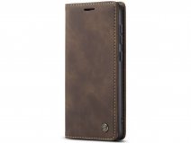 CaseMe Vintage BookCase Bruin - Samsung Galaxy S23 hoesje