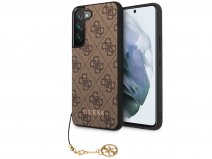 Guess Monogram Charm Case Bruin - Samsung Galaxy S23 hoesje